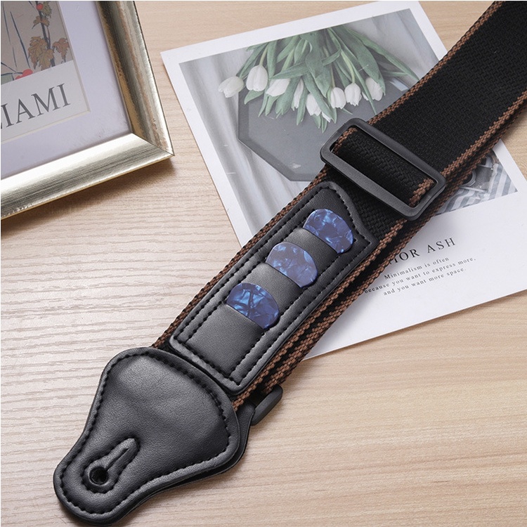 Dây Đeo Đàn Guitar loại mới có ngăn đựng pick  TYTYmusic