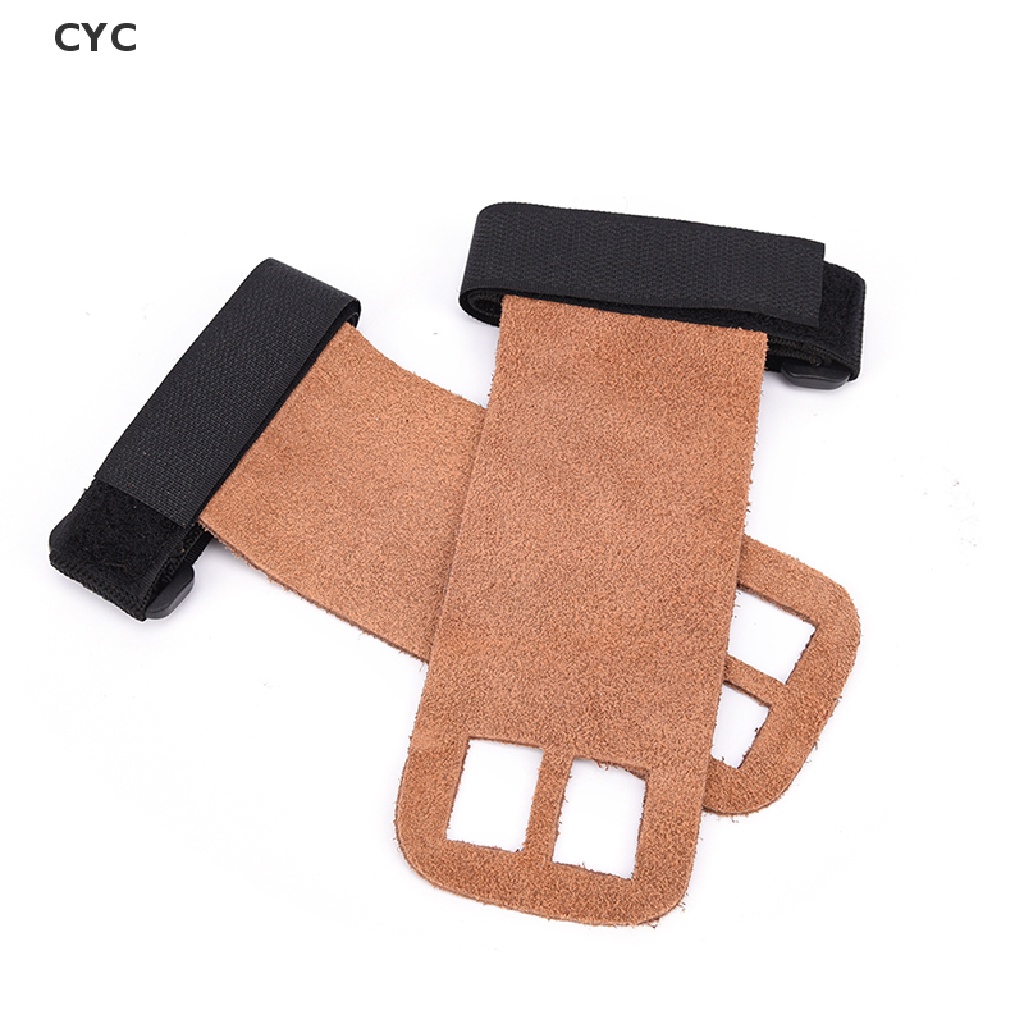 CYC 1 pair Grips crossfit gymnastics hand grip guard palm protectors glove Brown CY
