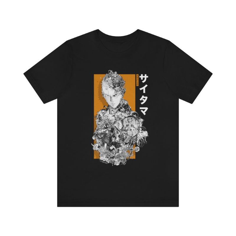 Áo thun trơn Unisex cotton 100% nam nữ in hình nhân vật Saitama trong anime/manga One Punch Man