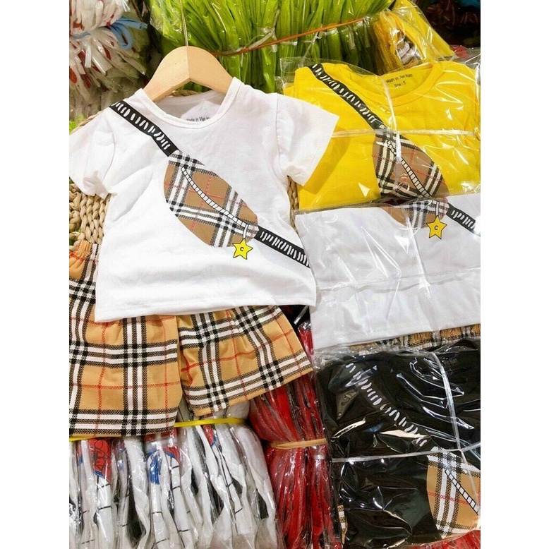 Quần Áo Bé Trai Bộ Cộc Tay In Túi Đeo Chéo Cho Bé Trai Chất Cotton Cực Xịn - MOOBABY SHOP