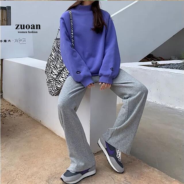 Quần dài SUXI ống rộng lưng cao màu trơn thời trang thu đông cho nữ