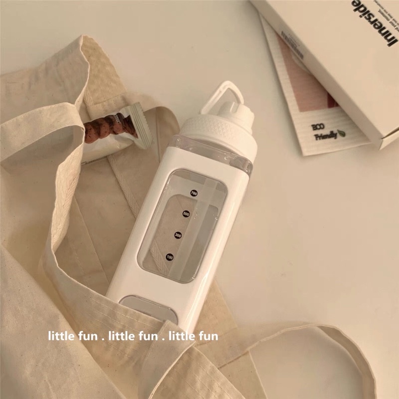 Bình nước nhựa viền trắng 700-900ml