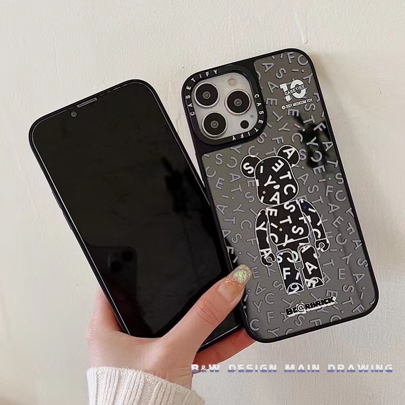 Ốp Điện Thoại Acrylic Cứng Tráng Gương Hình Gấu Gloomy Thời Trang Cho iPhone 13 12 11 Pro X XS Max XR 7 8 Plus