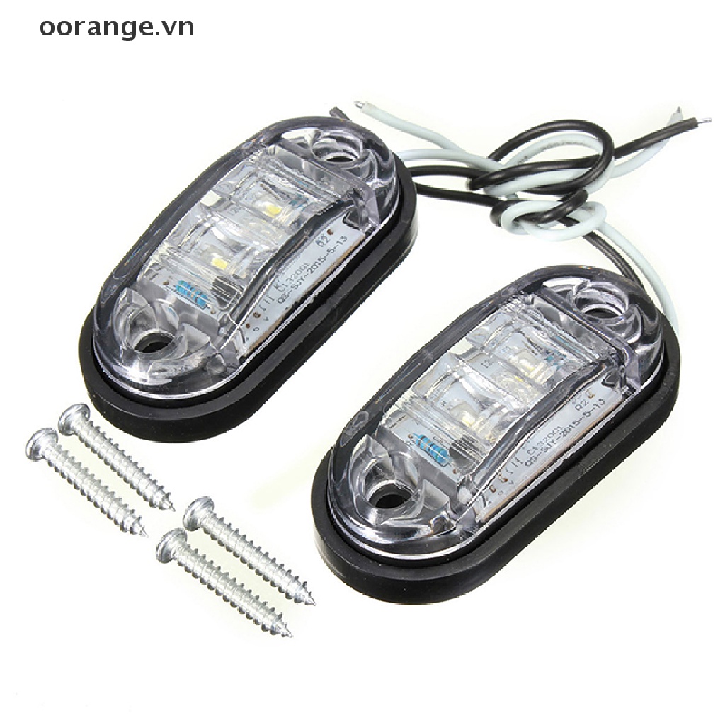 Đèn cảnh báo hình oval 12v 24V gắn hông xe tải chuyên dùng nhiều màu sắc