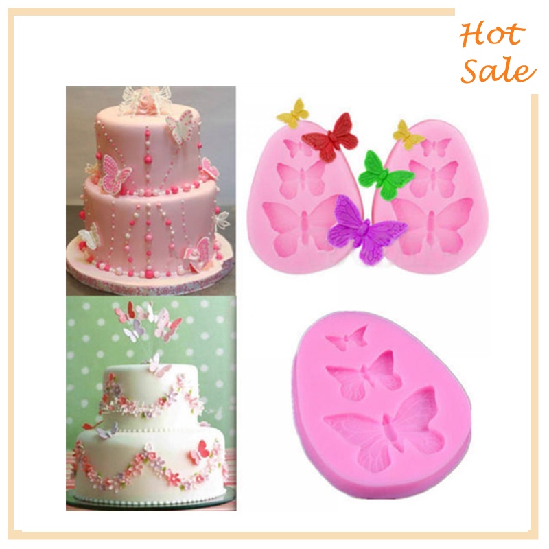 1pc Silicone Lace Fondant Sugar Craft Mould Butterfly Cake Decorating
