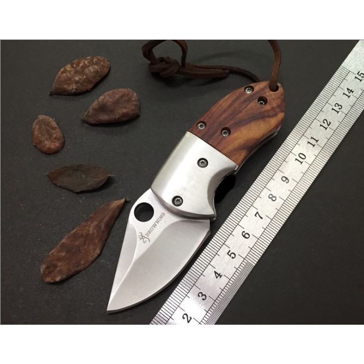 ♗◘◙Dao Phượt, Gấp browning mini Bỏ Túi Cán Gỗ Có Dây Đi Kèm