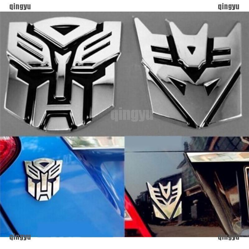 Decal DáN Logo Robot Transformers 3D Cho Xe Hơi