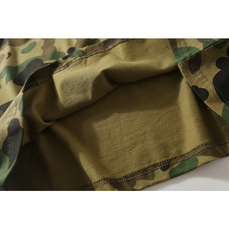 Bape Áo Thun cotton Tay Ngắn In Họa Tiết Thời Trang Cho Nam Nữ