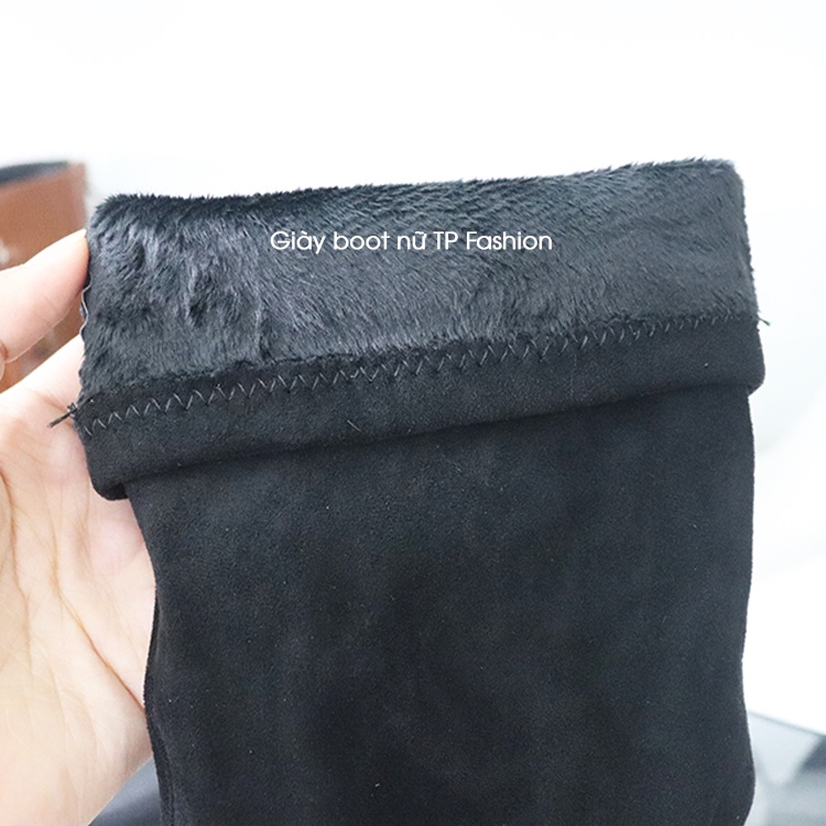 (Ảnh thật) Boot đùi da LỘN nữ mũi nhọn gót vuông mềm mại ĐƠN GIẢN GCC11602