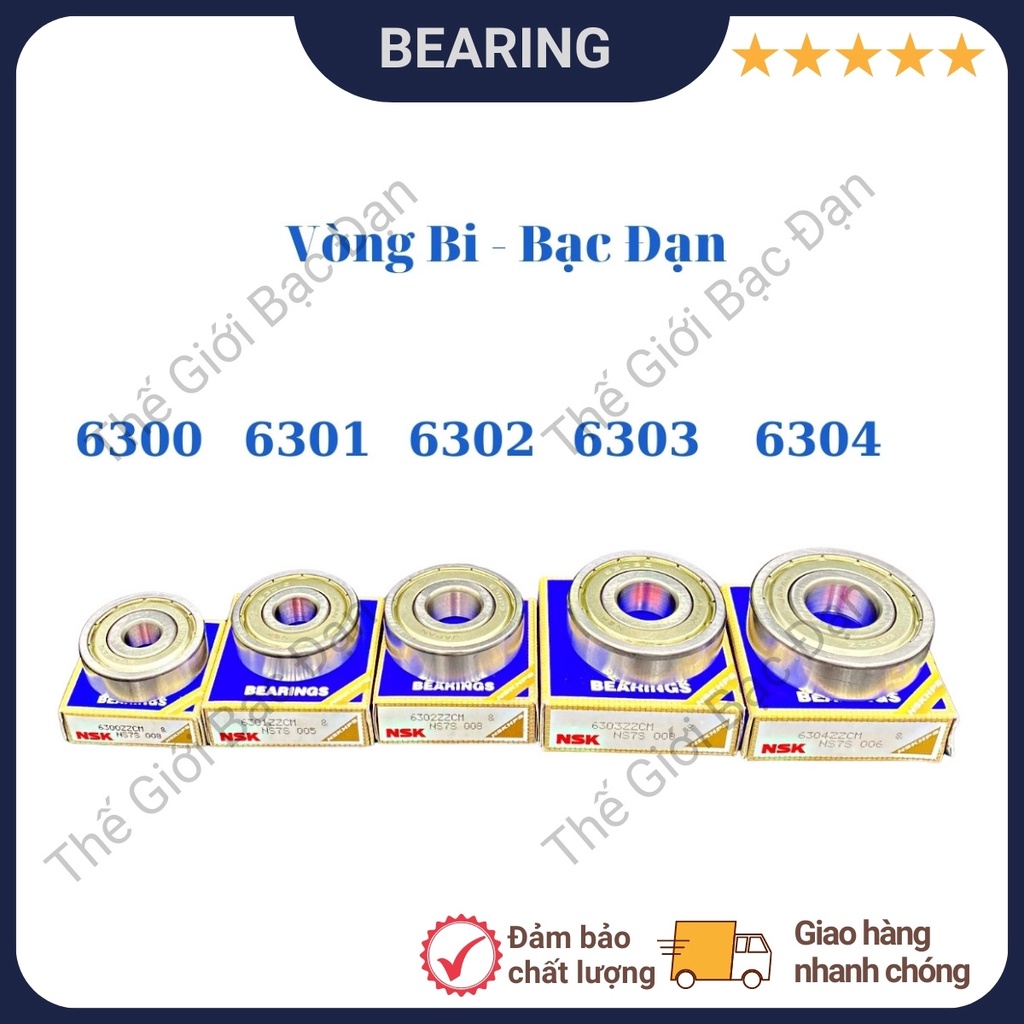 Vòng bi bạc đạn NSK 6300,6301,6302,6303,6304 ZZCM - chất lượng cao - Thế Giới Bạc Đạn