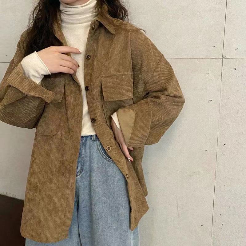 Áo sơ mi tay dài dáng rộng phong cách mới thời trang Hàn Quốc thịnh hành