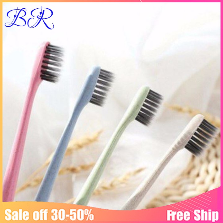 Set 4 bàn chải đánh răng muji lúa mạch nhật bản.