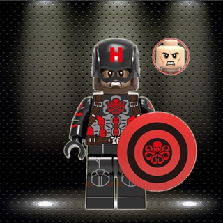 Đồ Chơi Lắp Ráp Mô Hình Khiên Siêu Anh Hùng Steve Rogers Captain America Màu Đen Cho Trẻ Em