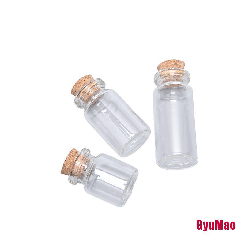 Set 10 Lọ Thủy Tinh Mini rx1GUMO Kèm Nút Bần Dùng Trang Trí Đám Cưới