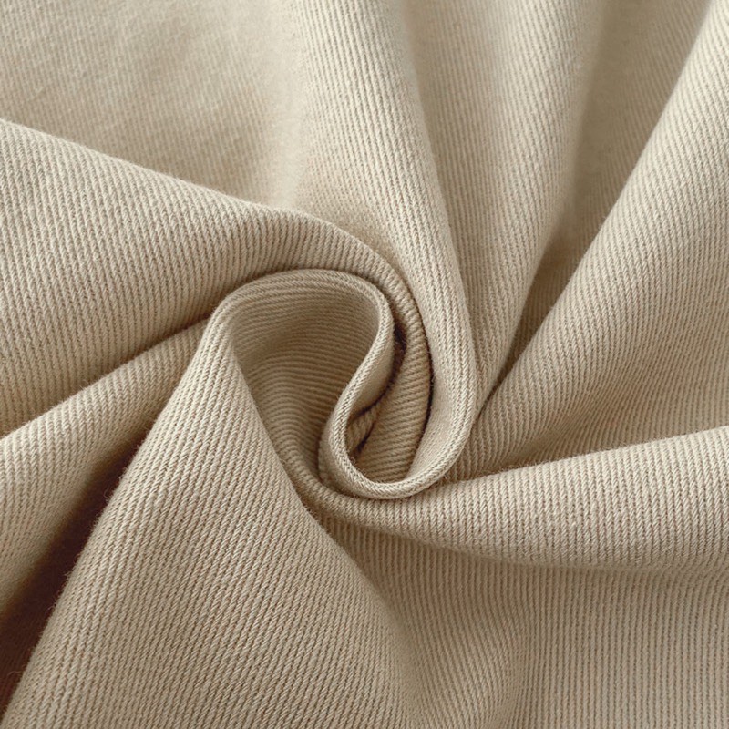 Urihouse - Chân váy kaki dáng dài midi chữ A màu kem cạp chun phía sau