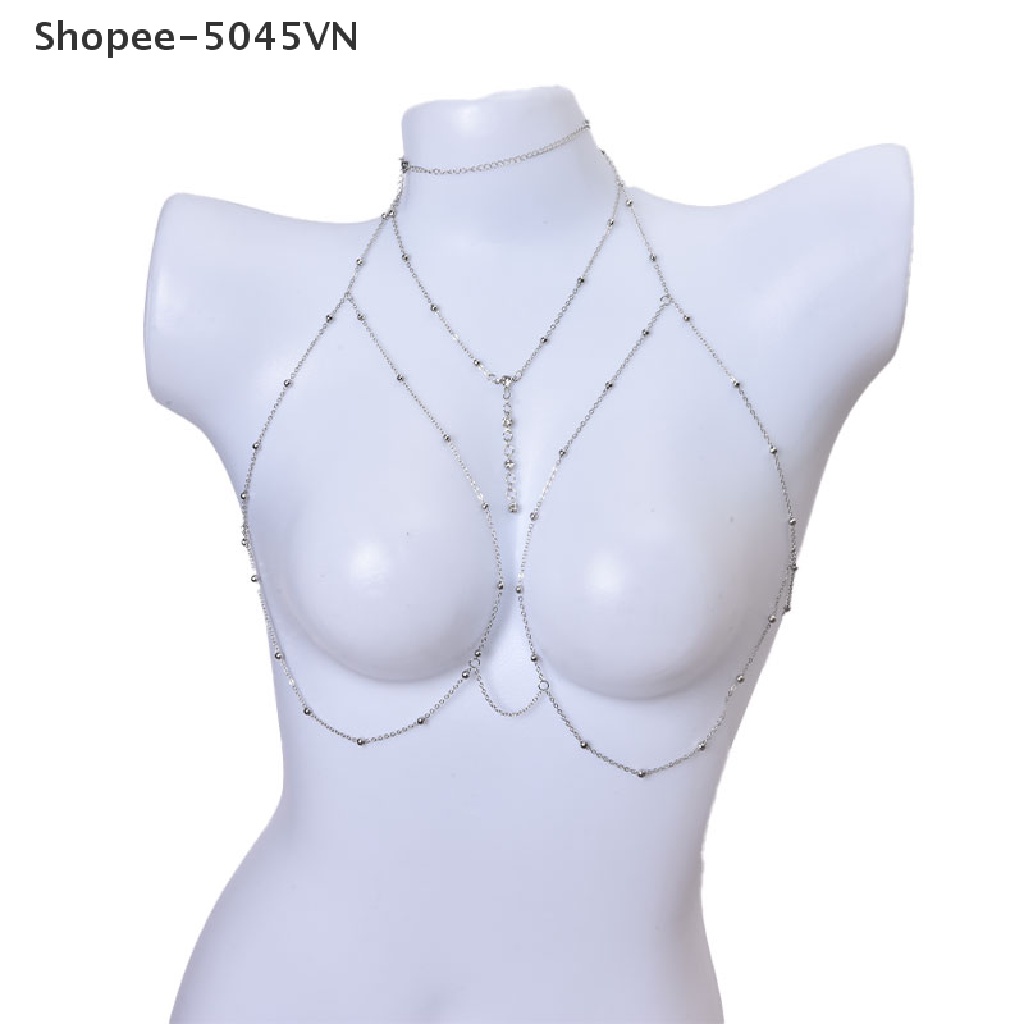 [rain] Bikini Mắt Xích Kim Loại Rỗng Phong Cách Gợi Cảm Cho Nữ