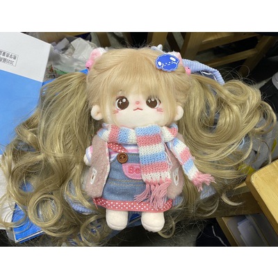 Lọn tóc tơ hai bên cho bé doll 20cm