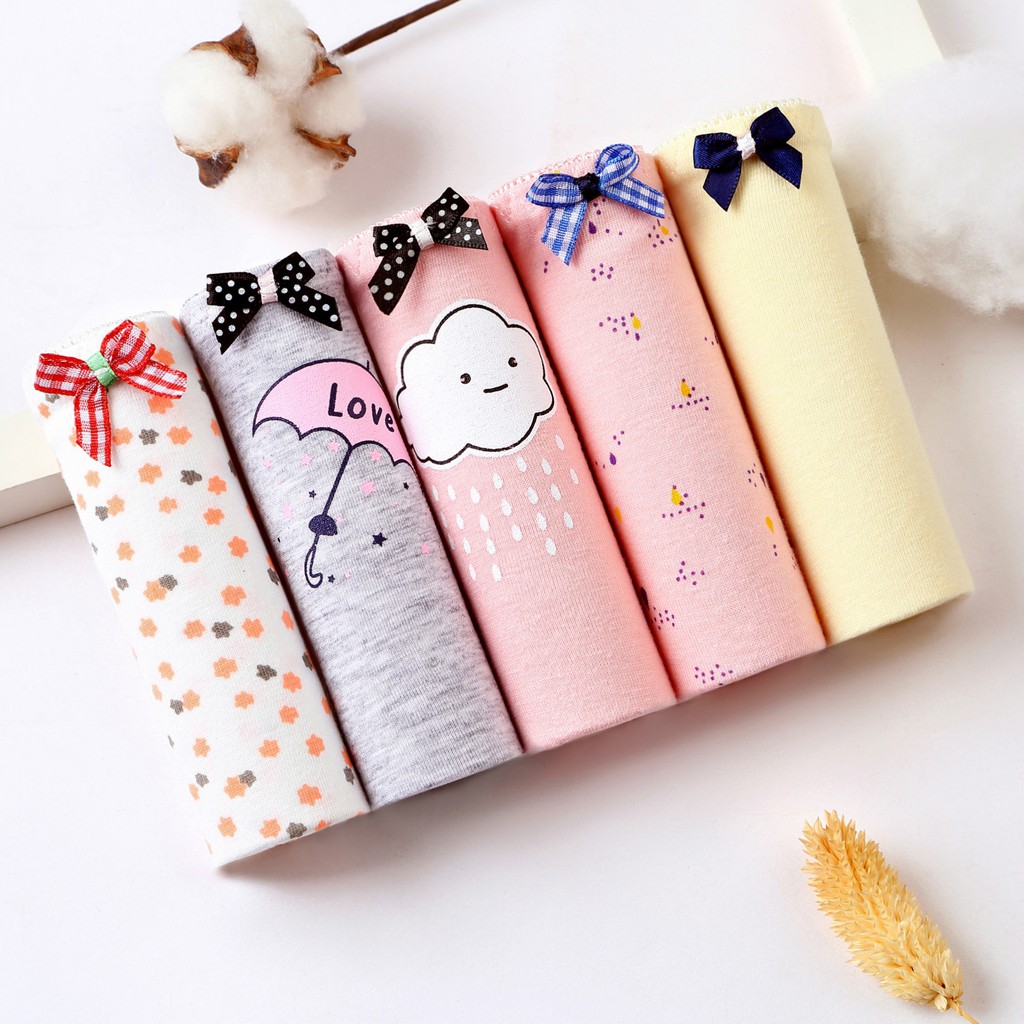 Quần lót nữ cotton cao cấp co giãn kháng khuẩn in hình đáng yêu dễ thương QL44 | BigBuy360 - bigbuy360.vn