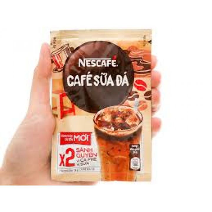 Nescafe sữa đá hộp 10 gói*24G- Công thức mới X2 sánh quyện chuẩn vị pha phin