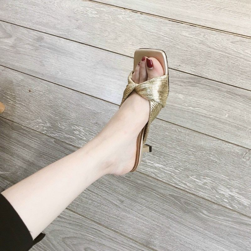 XM(ẢNH THẬT) Guốc 5p Quai Xoắn Da Mềm Êm Fullbox Hãng Cao Cấp