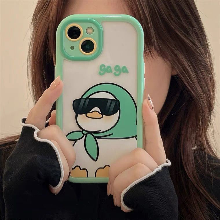 Ốp Điện Thoại Họa Tiết Vịt Hoạt Hình Dễ Thương Cho iphone 12 13 11 Pro Max X Xs Max Xr Hlj8