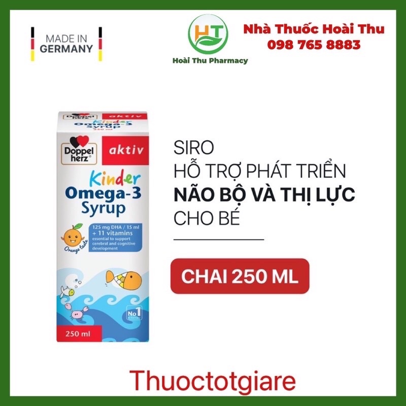 Doppelherz Kinder Omega 3 - hỗ trợ phát triển não bộ , tăng thị lực cho bé