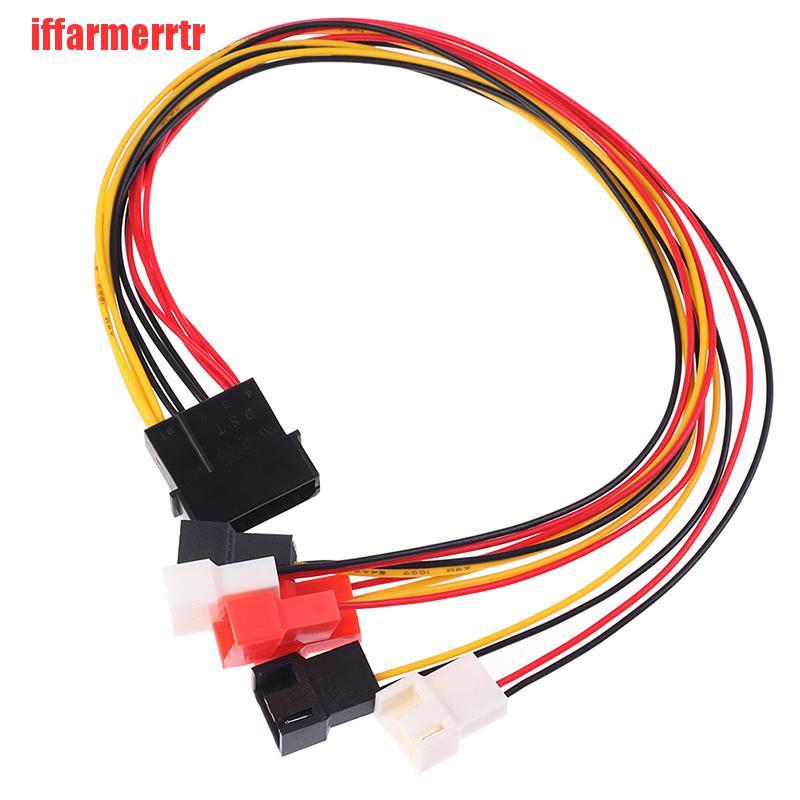 {iffarmerrtr}4Pin Molex to 3Pin Fan Power Cable Adapter Connector 12V 7V 5V Cooling Fan Cable LKZ