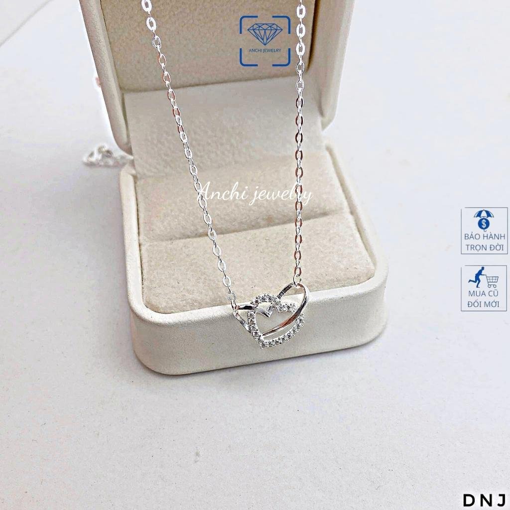 Dây chuyền mặt tim chữ LOVE, chuẩn bạc ta nguyên chất bao sáng đẹp - Anchi jewelry