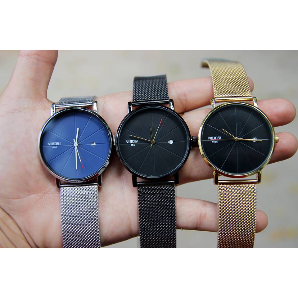 [SIÊU SỈ] Đồng Hồ Nam Nibosi Dây Lưới Chính Hãng Tặng Vòng Tay Tì Hưu | BigBuy360 - bigbuy360.vn