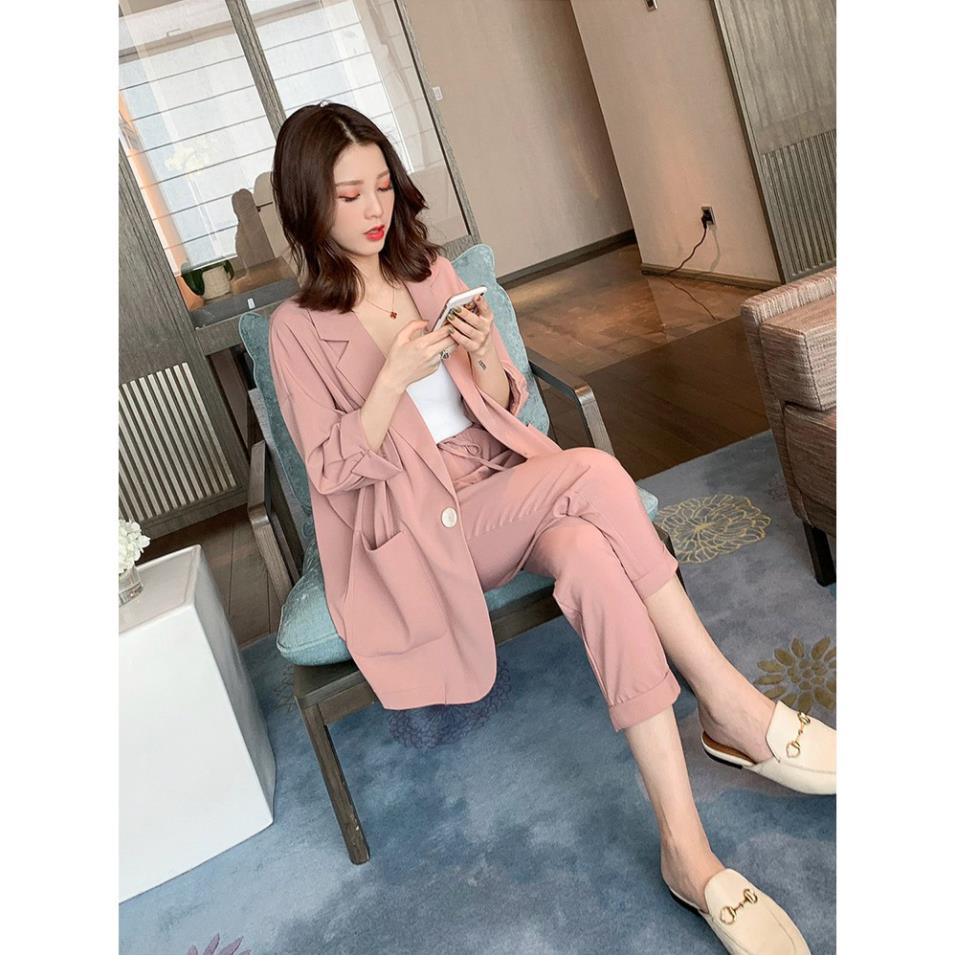 {Od} V254 bộ đồ bigsize free size vest công sở mùa hè có túi thời trang phong cách