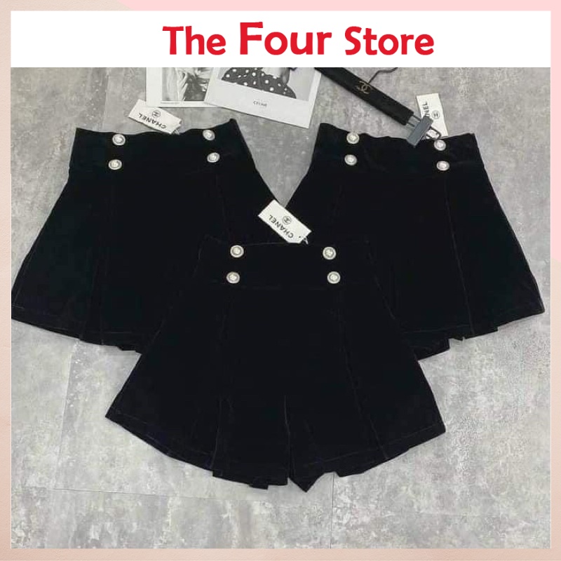 Quần short nữ - Quần short nhung cạp to mềm mịn