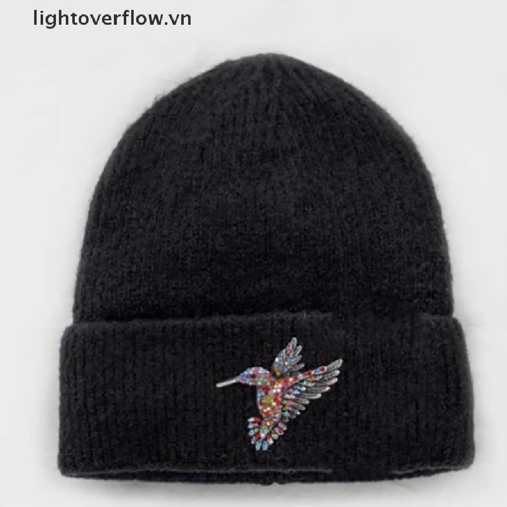 Ghim Cài Áo Hình Chú Chim Ruồi Đính Đá Dễ Thương Cho Nữ