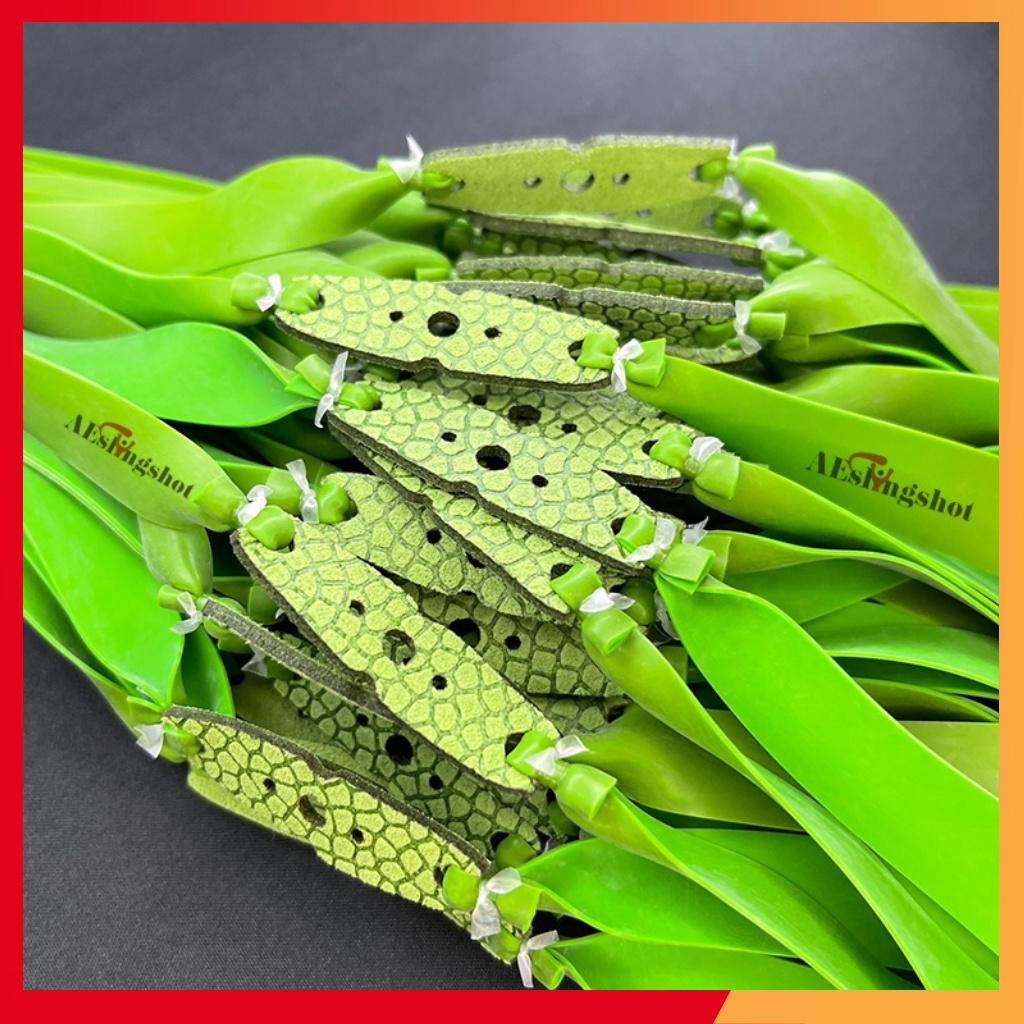 Dây quỷ xanh, Thun quỷ xanh, thun chính hãng chất lượng cao khổ 13-19-150 đã buộc sẵn da ná chỉ việc sử dụng