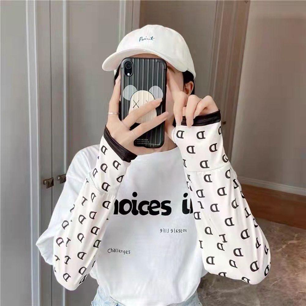 Găng Tay Lái Xe 26Eddie Bằng Lụa Lạnh Mỏng Giữ Ấm Chống Nắng Họa Tiết Da Báo Trái Tim