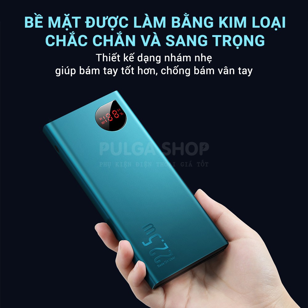 Sạc Dự Phòng Baseus 10000mAh Hỗ Trợ PD/QC3.0 Sạc Nhanh 22.5W Cho Iphone Samsung Xiaomi Oppo