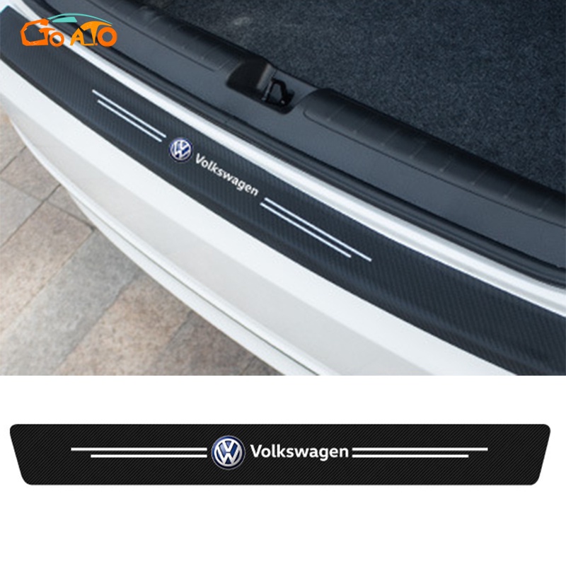 GTIOATO 1 Chiếc Sợi Carbon Dán Xe Dán Cốp Xe Hơi DáN ChốNg XưỚC Ô Tô Bảo Vệ Cốp Sau Xe Hơi Phụ KiệN Ô Tô Cho Volkswagen Tiguan Beetle Polo Teramont Scirocco Santana Passat Jetta TCross Touareg