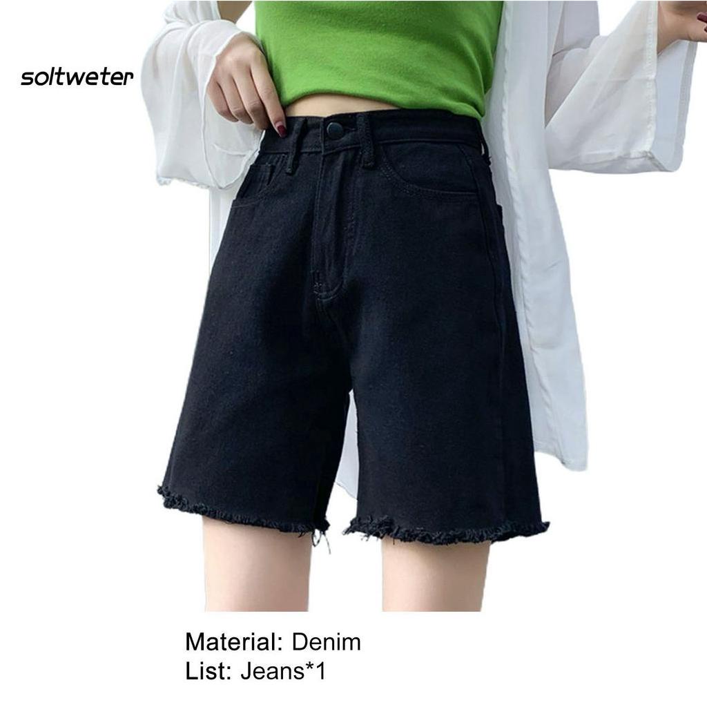 Quần Short Nữ Jeans Denim Lưng Cao Thời Trang Hàn