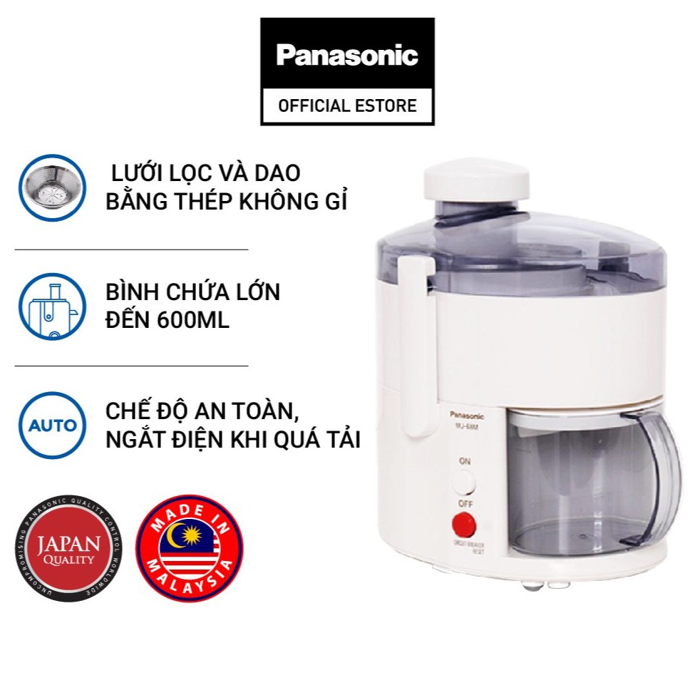 Máy Ép Trái Cây Panasonic MJ-68MWRA - Bảo Hành 12 Tháng - Hàng Chính Hãng