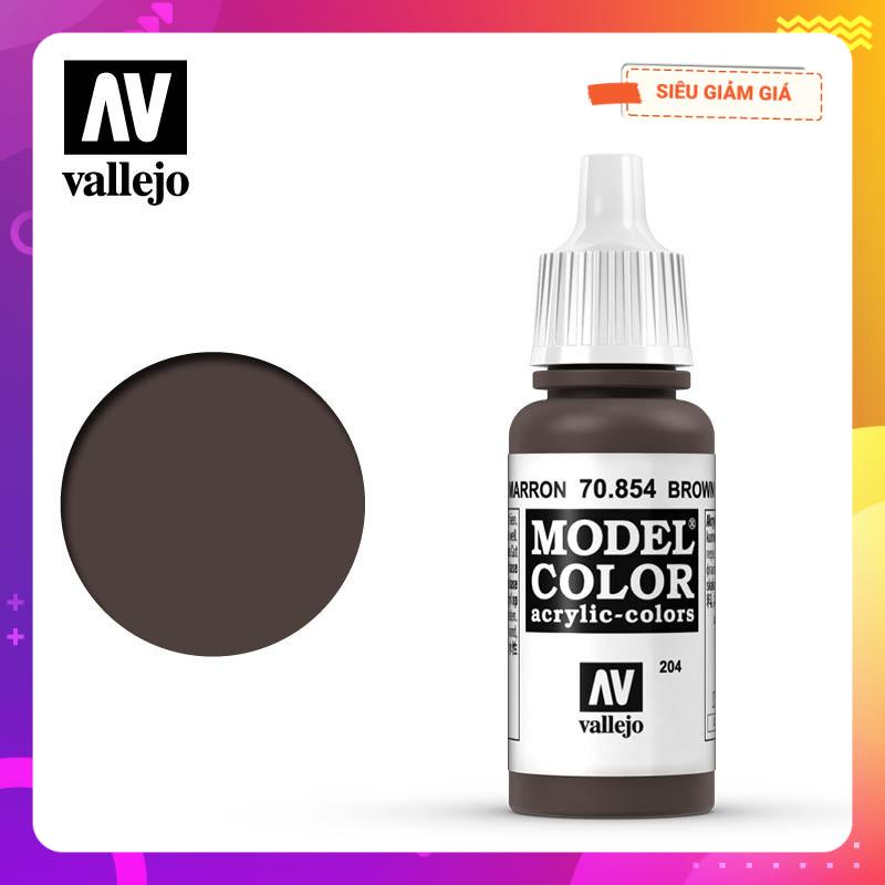 Sơn VALLEJO 70.854 Model Color 204 Brown Glaze Glaze 17 ml