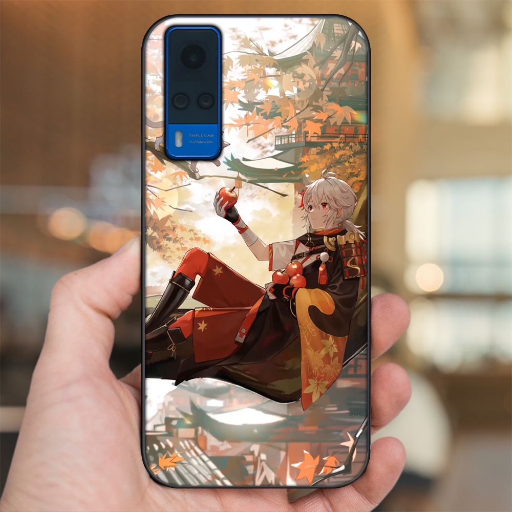 Ốp lưng Vivo Y51 2020, Y53s viền đen in hình Kazuha Genshin Impact