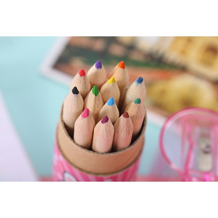Set 12 Bút Chì Màu Sắc Dễ Thương Cho Bé