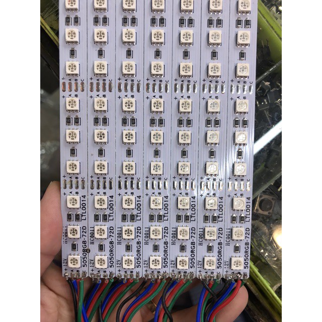 QH-Led thanh nhôm 7 mầu 5 thanh