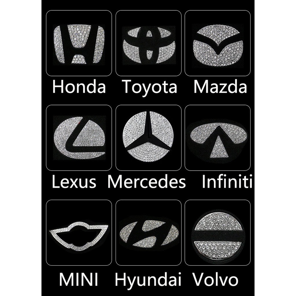 Miếng dán trang trí vô lăng đính đá dành cho xe hơi Hyundai Elantra Grand Starex Santa Fe Sonata Tucson Matrix Accent