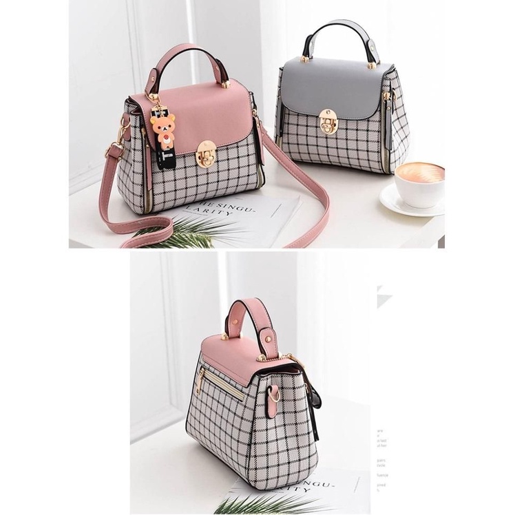 Túi Đeo Chéo Kẻ Caro Thời Trang MS002