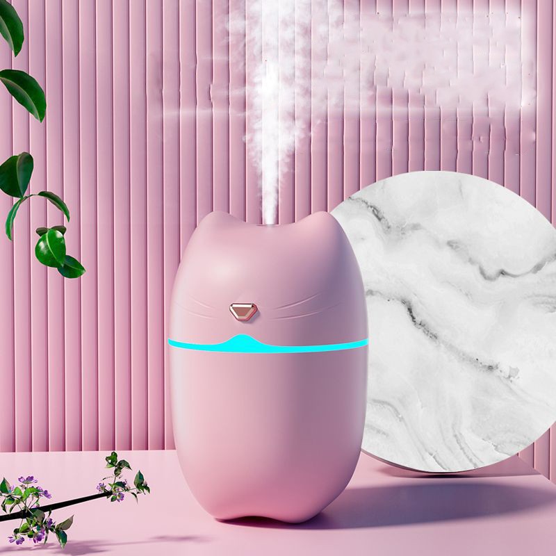 Fnelse USB Air Humidifier Cute Cat Diffuser 260ML