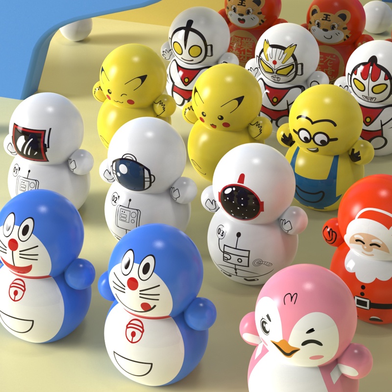 Lật Đật Đồ Chơi Mini Hình Minion / Ultraman / Tinkerbell Giúp Giảm Căng Thẳng 4CM