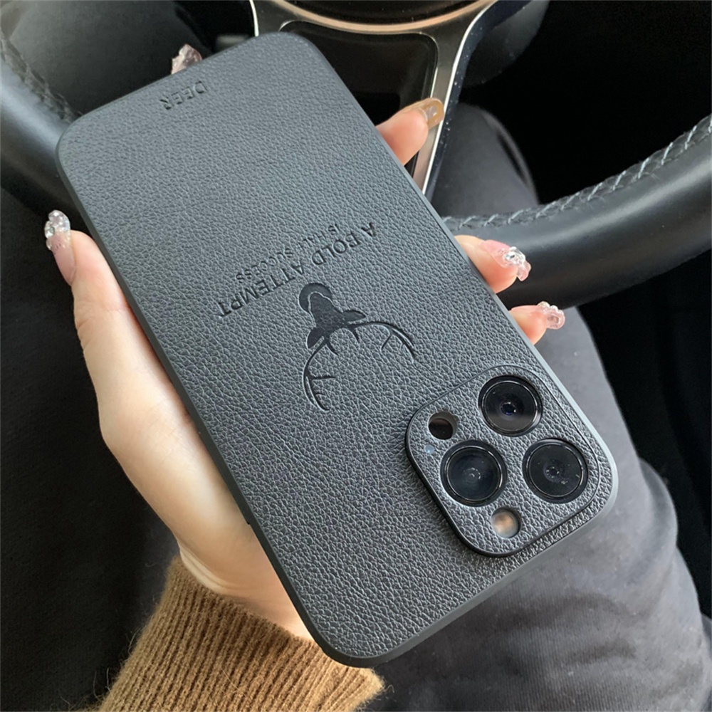 Ốp Điện Thoại Da Vintage Chống Sốc Bảo Vệ Camera Cho iPhone 13 12 11 Pro Max Promax XS Max XR X