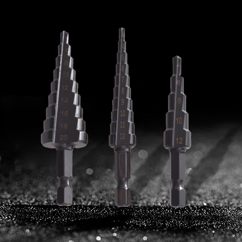 Bộ Mũi Khoan Bước Bằng Thép Titan Tốc Độ Cao Chuyên Dụng