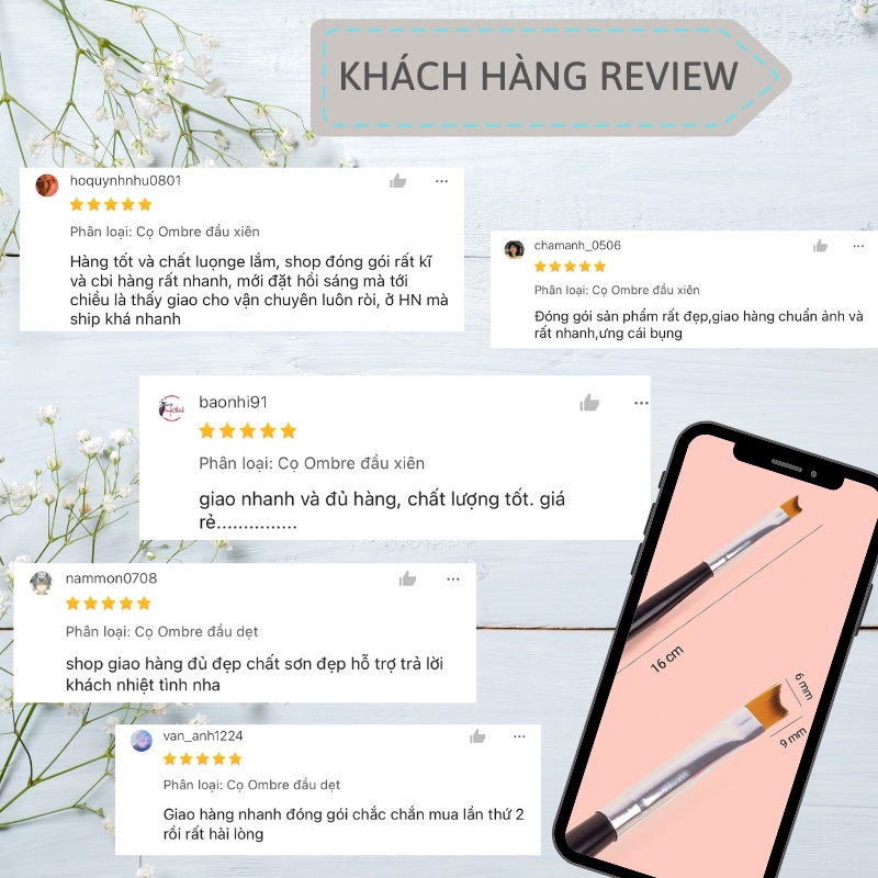 Bộ cọ vẽ móng trang trí phụ kiện nail giá rẻ VUA SƠN AS