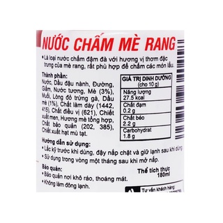 Xốt mè rang nước chấm mè rang 180ml